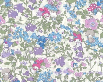 Liberty Japan x Mymelody | Tana Lawn | Melody's Party | Purple & Cream 2024