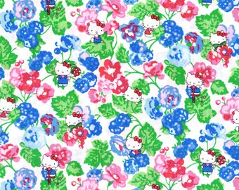 Liberty Japan x Hello Kitty | Tana Lawn | Momoko Blackberry | Blue & Red