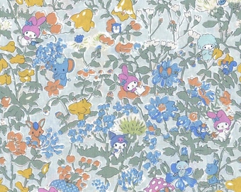 Liberty Japan x Mymelody | Tana Lawn | Melody's Party | Blight Blue 2024