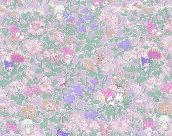 Liberty Japan x Mymelody | Tana Lawn | Melody's Party | Purple 2025