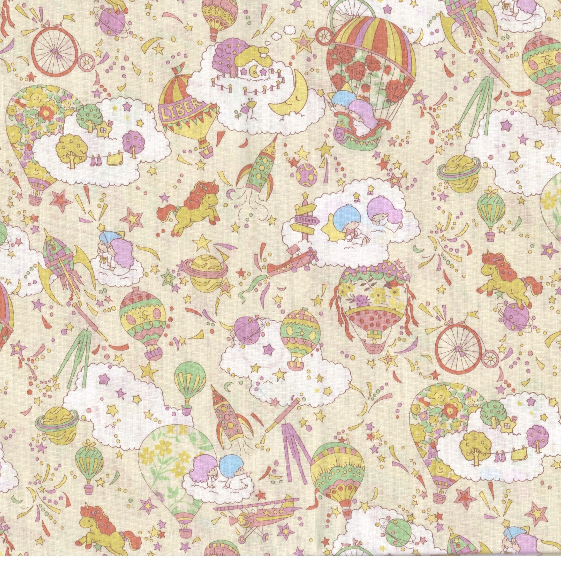 Liberty Japan x Little Twin Stars | Tana Lawn | Sky High Stars | Yellow