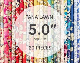 Liberty Tana Lawn - 5" square Set - 20 pieces - Assorted Color