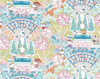 Liberty Japan x Hello Kitty | Tana Lawn | Formal Garden | Green