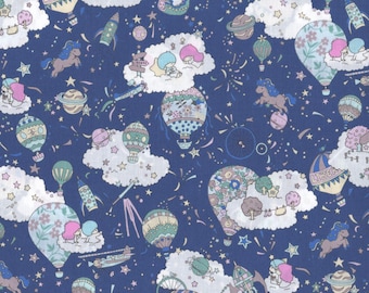 Liberty Japan x Little Twin Stars | Tana Lawn | Sky High Stars | Navy 2025