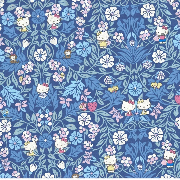 Liberty Japan x Hello Kitty | Tana Lawn | Orchard Friends | Blue
