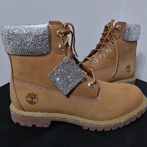 Timberland Custom Boots Men Brown White - RvceShops - Lily  crystal-embellished 95mm boots Argento