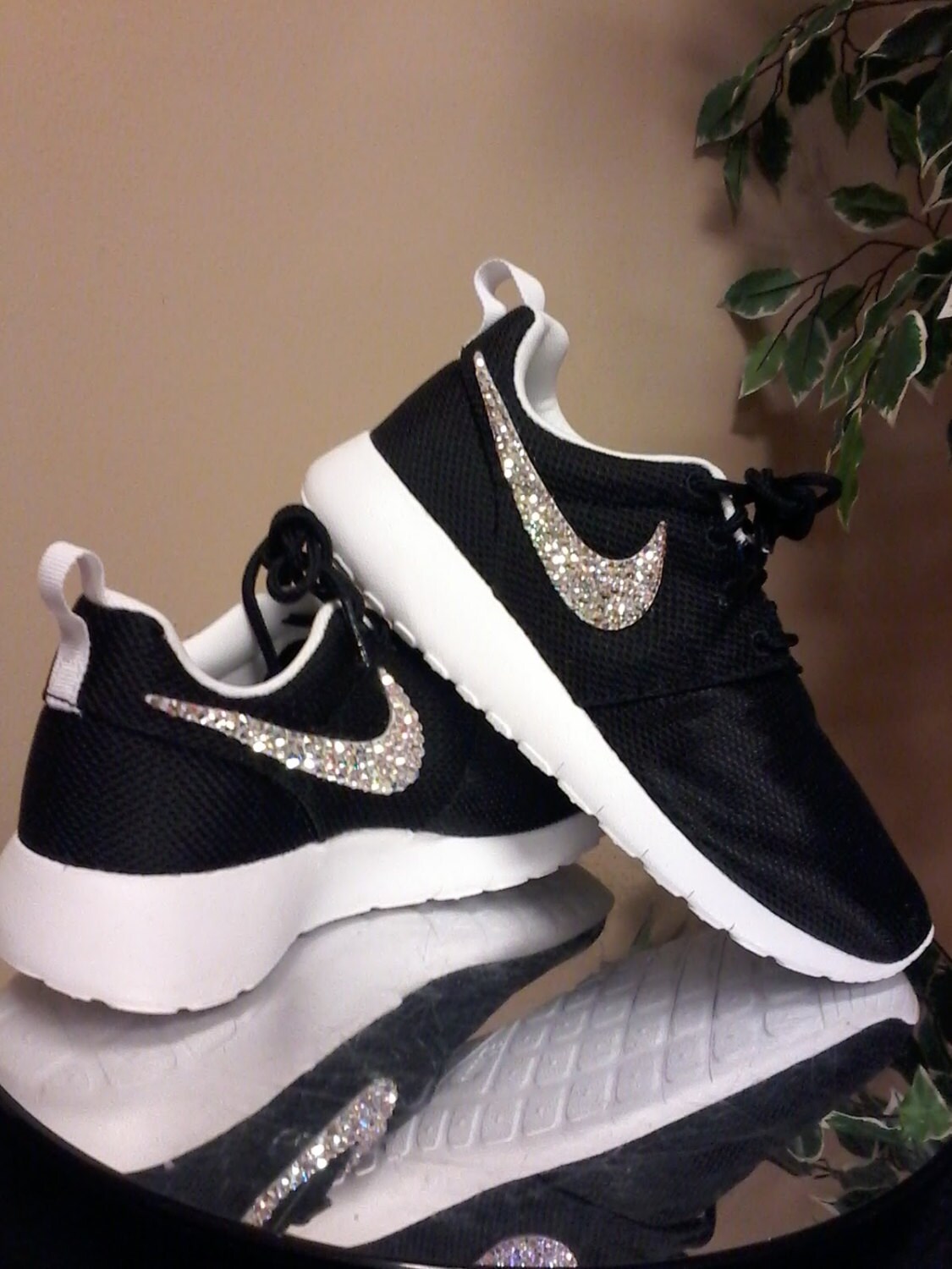 nike shoes with bling swoosh