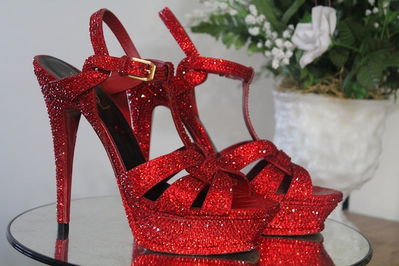 ysl tribute heels red