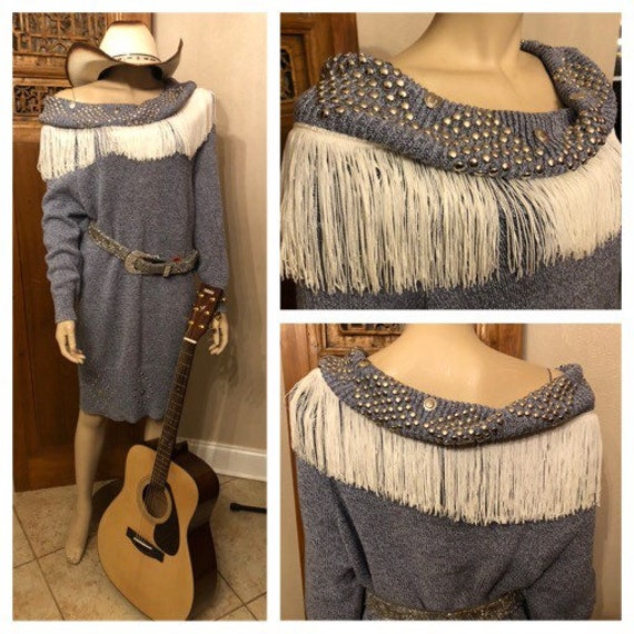 Cool Vintage Western Fringe Dolly Parton style Swe