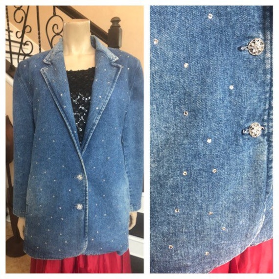 Cool Vintage Oversized 80s / 90s Jean Jacket by O… - image 2