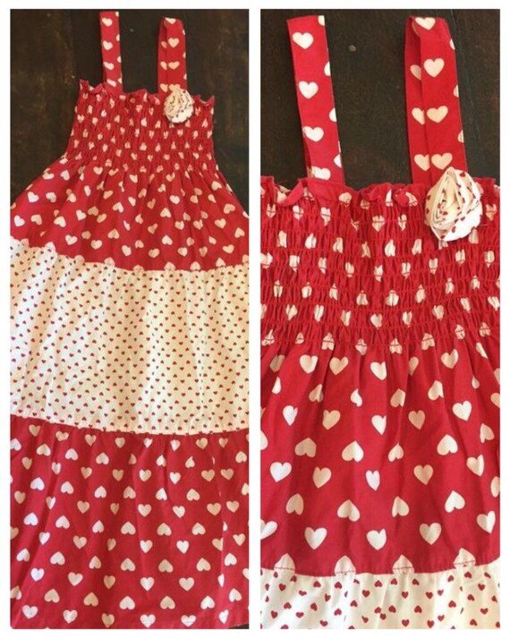 Perfect Cotton Heart Park Bench Kids Sun Dress Size Medium Etsy
