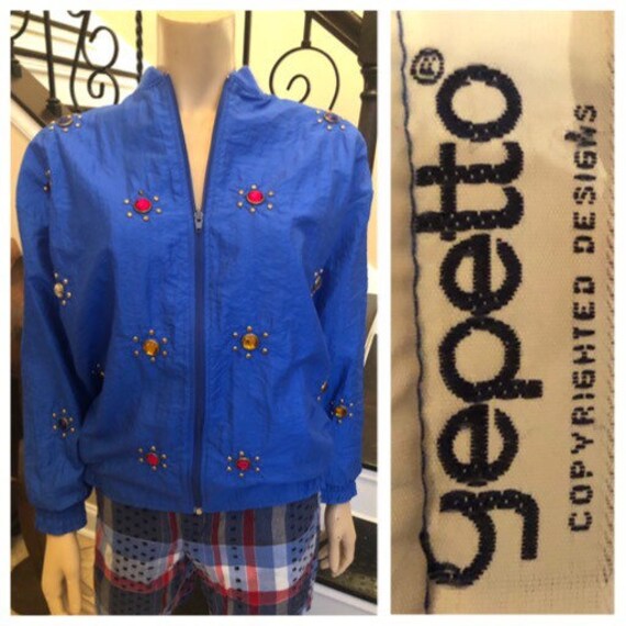 Fun Vintage 80s / 90s Gepetto Blue Tracksuit Jack… - image 2