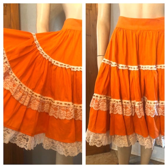 Super Fun Orange Square Dance western or Mexican C
