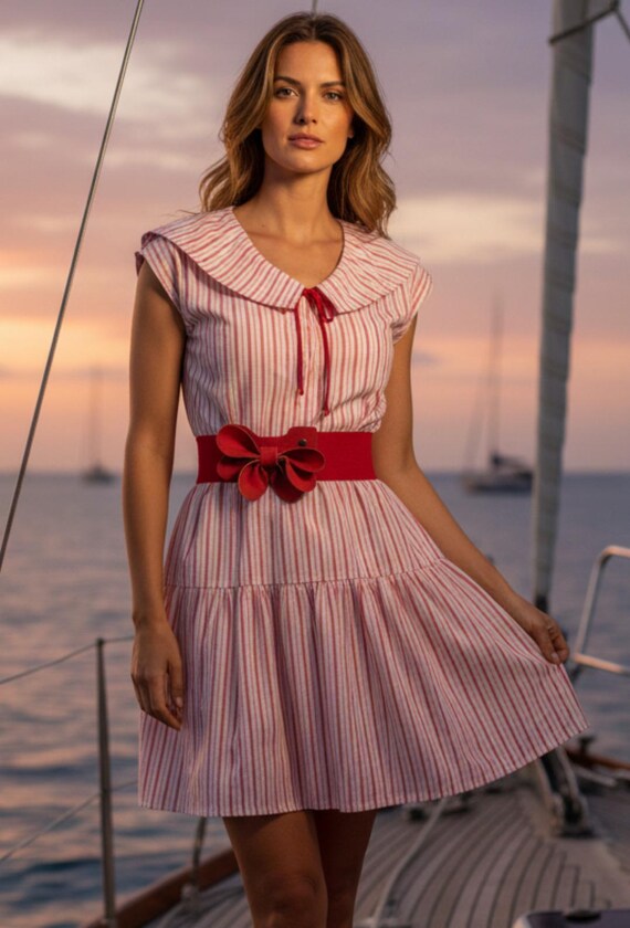 red stripe summer dress Striped Red Dress