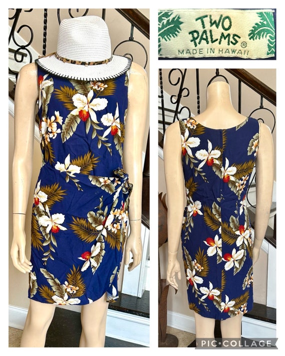 Cute Vintage Two Palms Hawaii Dress / Small