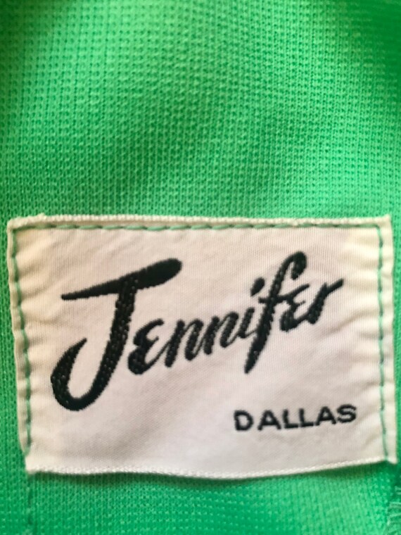 Cute Vintage 70s Green Mod Dress by Jennifer Dall… - image 8