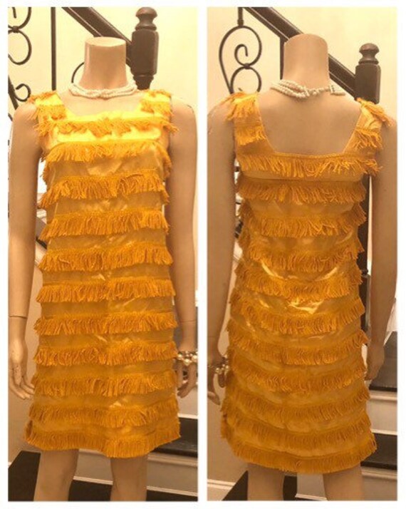 Cool Vintage Gold Fringe 70s Disco does 20s Flappe