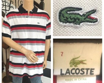 Lacoste Polo Shirt Men Vintage Brown 