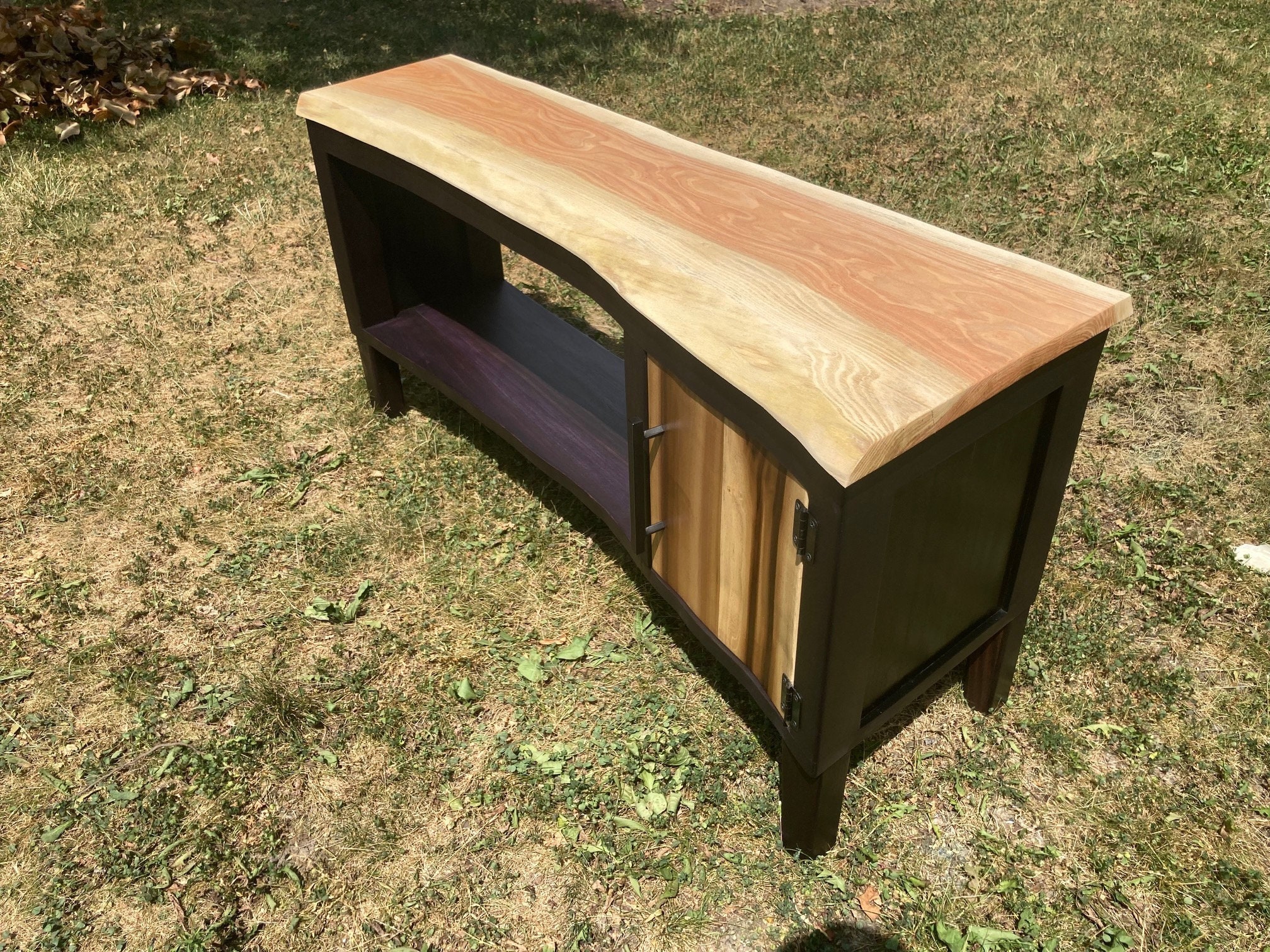 Live Edge Entertainment Unit TV Stand Credenza Shelf Table Television