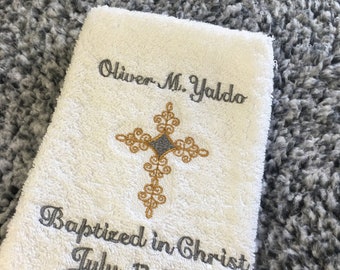 Baptism Towel Christening Gift
