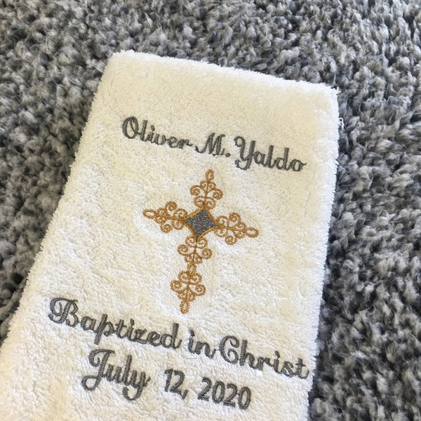 Baptism Towel Etsy