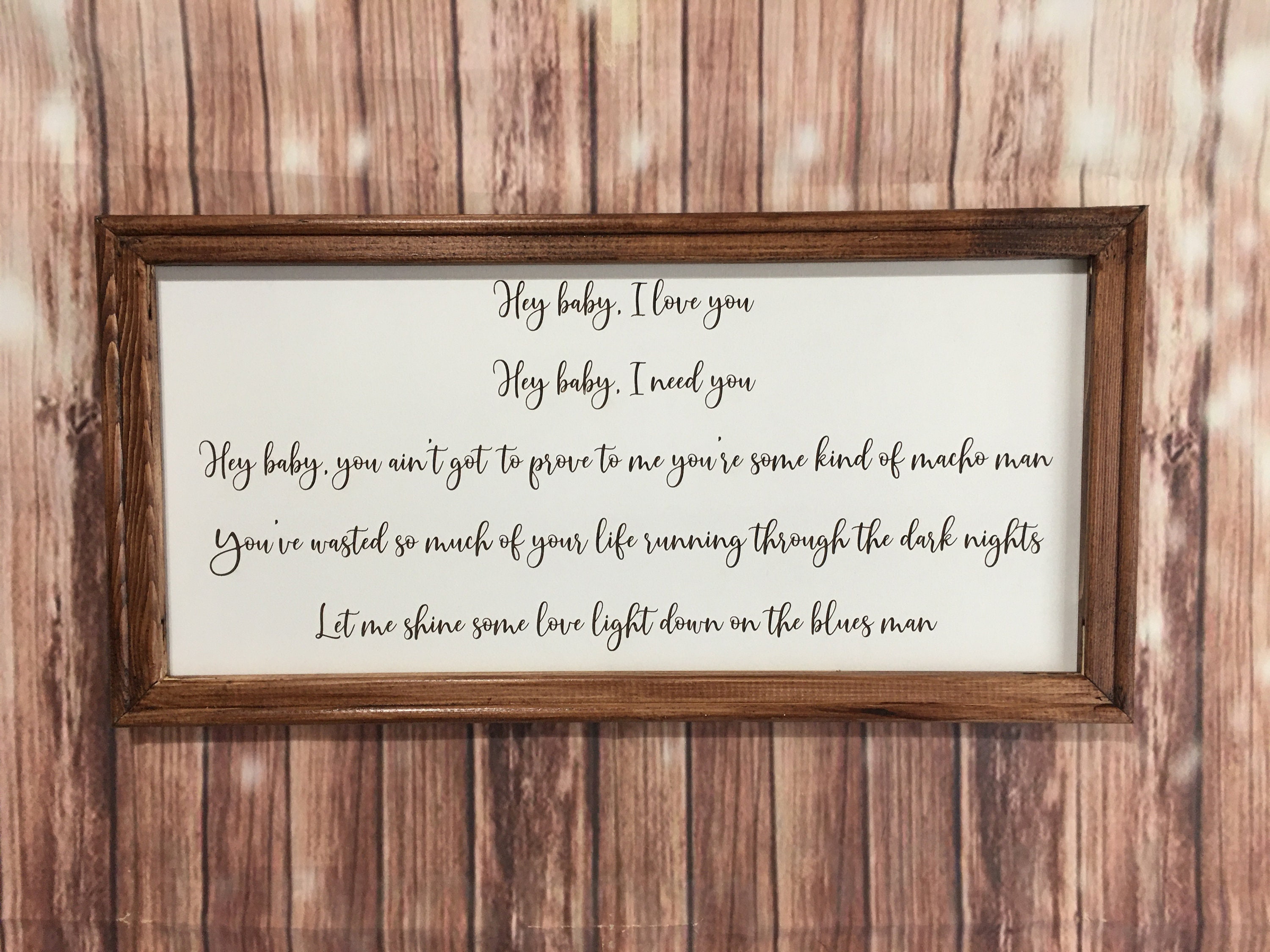 Song Lyric Sign Lyrics Sign Wooden Sign Custom Lyrics - Etsy