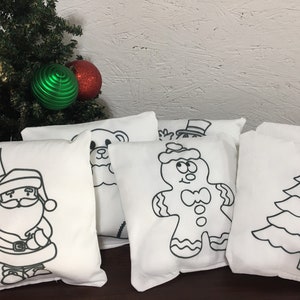 Mini Coloring Pillow - Elf Accessories - Christmas Elf Props - Elf Games