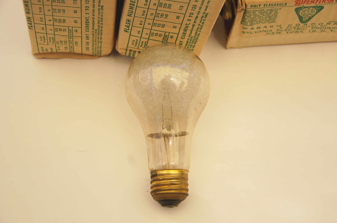 Vintage large flash bulbs. antique flash bulbs Etsy
