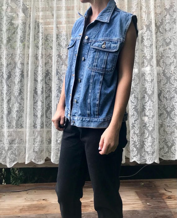 PS Gitano Denim Button Up Vest - image 6