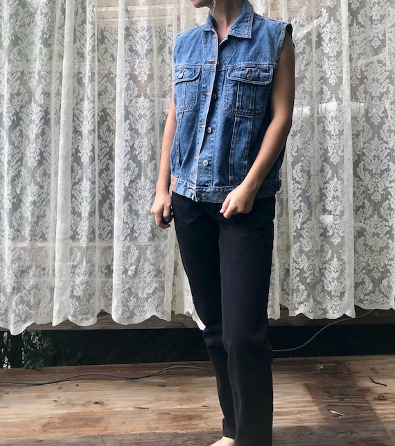 PS Gitano Denim Button Up Vest - image 4