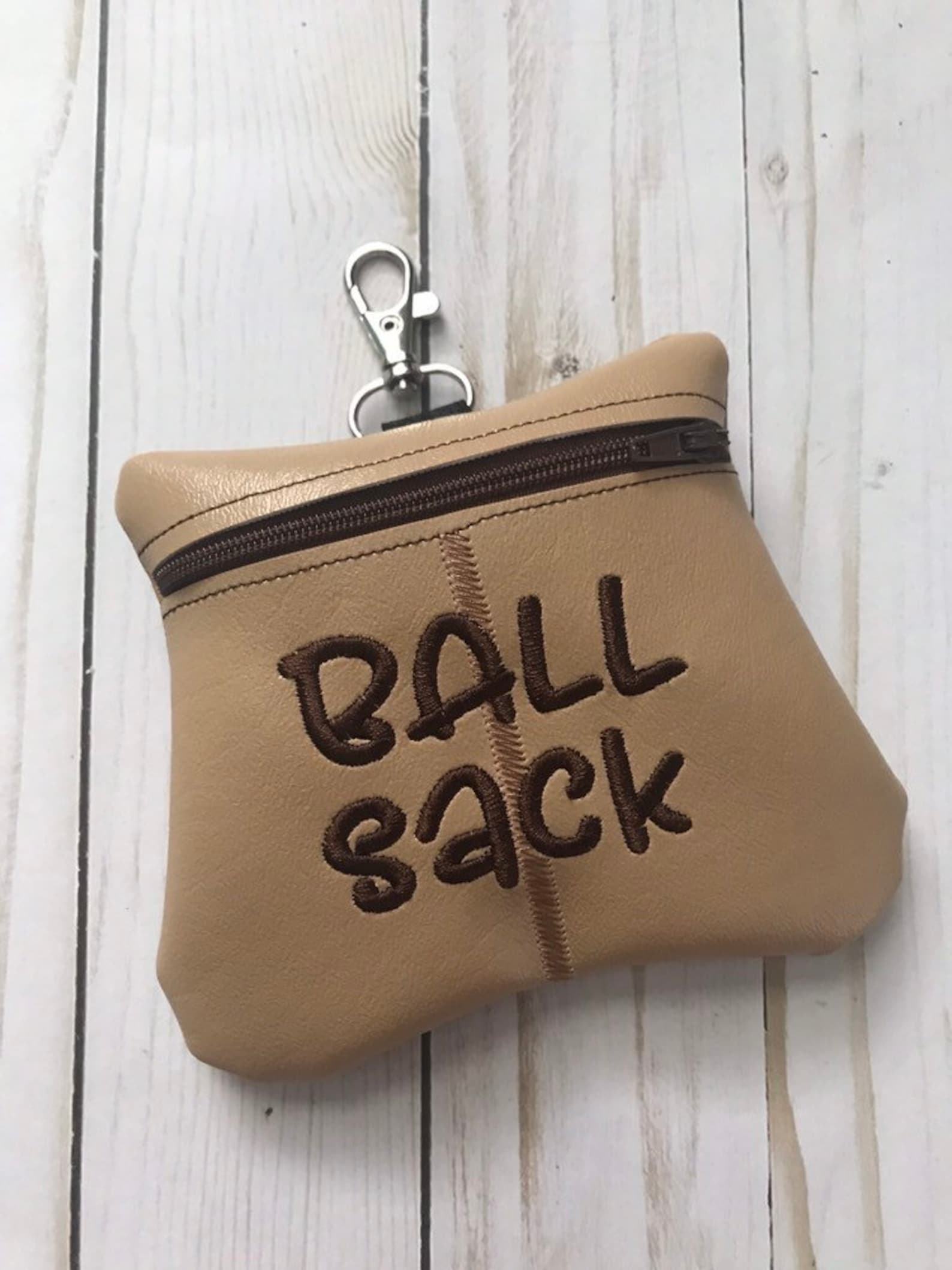 Ball Sack golf ball bag embroidered handmade Etsy