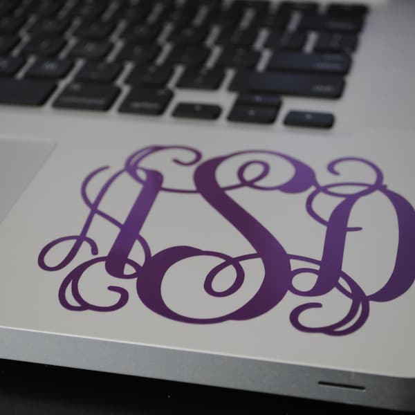 Vinyl Monogram sticker (indoor and outside use)