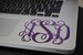 Vinyl Monogram sticker (indoor and outside use) 