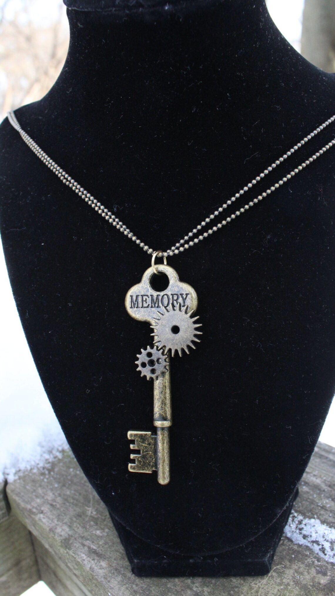 Vintage Memory Key with Gears Etsy