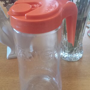 Vintage Anchor Hocking &#39;Tang&#39; Orange Pitcher