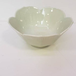 Vintage celery green lotus bowl