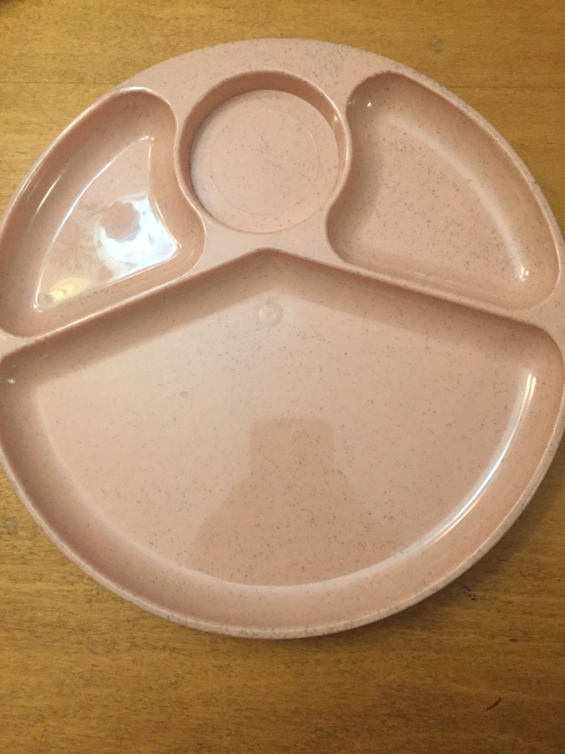 Vintage USA Plastic Divided Lunch Plates 3 Etsy
