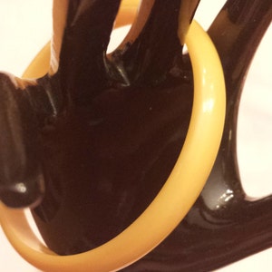 Vintage Yellow Bakelite Bangle Bracelet