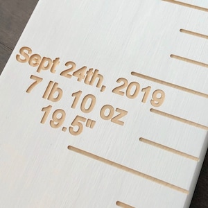 Personalized Wooden Growth Chart wooden growth ruler wood growth chart engraved name engraved numbers engraved lines
