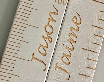 Personalized Wooden Growth Chart wooden growth ruler wood growth chart engraved name engraved numbers engraved lines
