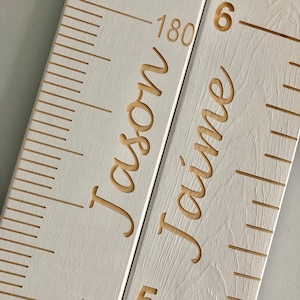 Personalized Wooden Growth Chart wooden growth ruler wood growth chart engraved name engraved numbers engraved lines