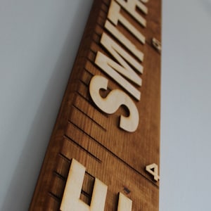Wooden Growth Chart Wooden 100% Non-Toxic Brown Stain