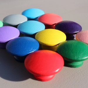 Drawer Knobs Wooden Hand Painted