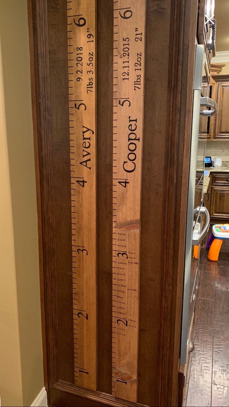 Custom personalized wooden growth chart wooden growth ruler | Etsy