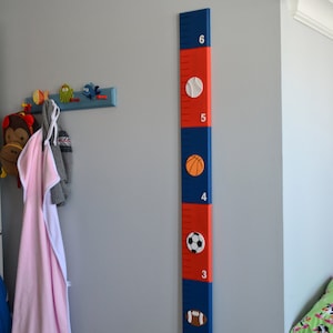 Wooden Growth Chart - Sport Theme