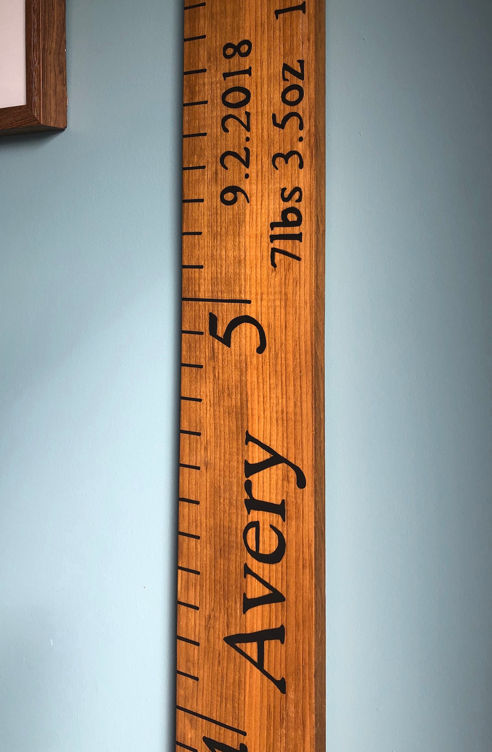 Custom personalized wooden growth chart wooden growth ruler Etsy