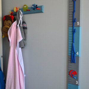 Personalized Wooden Growth Chart - Boys  (Big Letters)