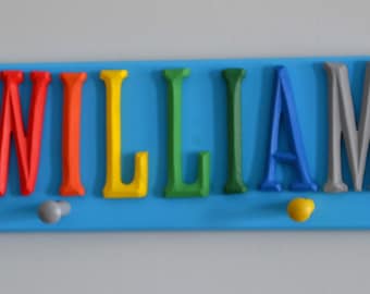Wooden Coat Rack Pegs Personalized With Name