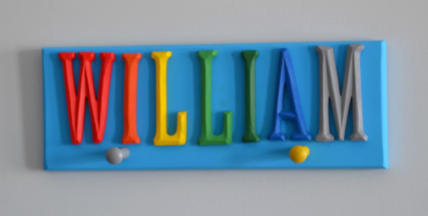 Wooden Coat Rack Pegs Personalized With Name Etsy
