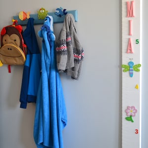 Personalized Wooden Growth Chart - Girls (Big Letters)